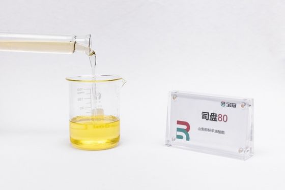 Sorbitano monopalmitato, S-40, Span40, solido ceroso giallo chiaro, stabilizzatore di emulsione nella polimerizzazione delle lozioni