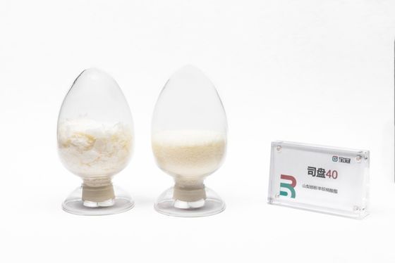 Span40 Sorbitano monopalmitato S-40 solido ceroso giallo chiaro Utilizzato come stabilizzatore di emulsione nella polimerizzazione delle lozioni