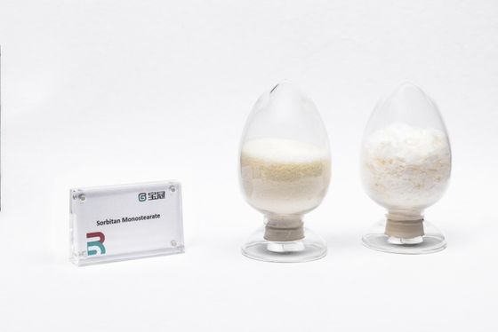 Un buon prezzo. Sorbitano monostearato o sorbido stearato C24H46O6 valore HLB 4,7 stabilizzatore solido granulare giallo chiaro, addolcitore del lubrificante in linea