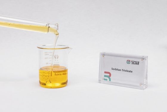 Un buon prezzo. Trioleato di sorbitano liquido viscoso di colore giallo pallido Solubile in olio minerale e vegetale in linea